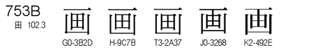 U+753B